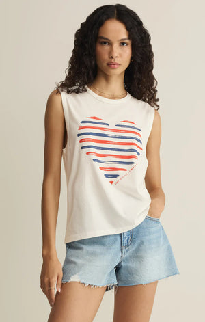Z SUPPLY Heart Muscle Tank sea salt 