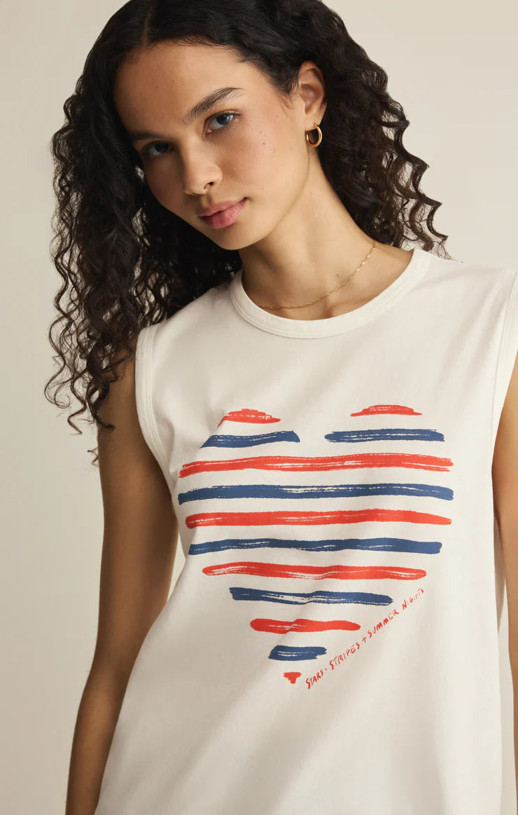 Z SUPPLY Heart Muscle Tank sea salt 