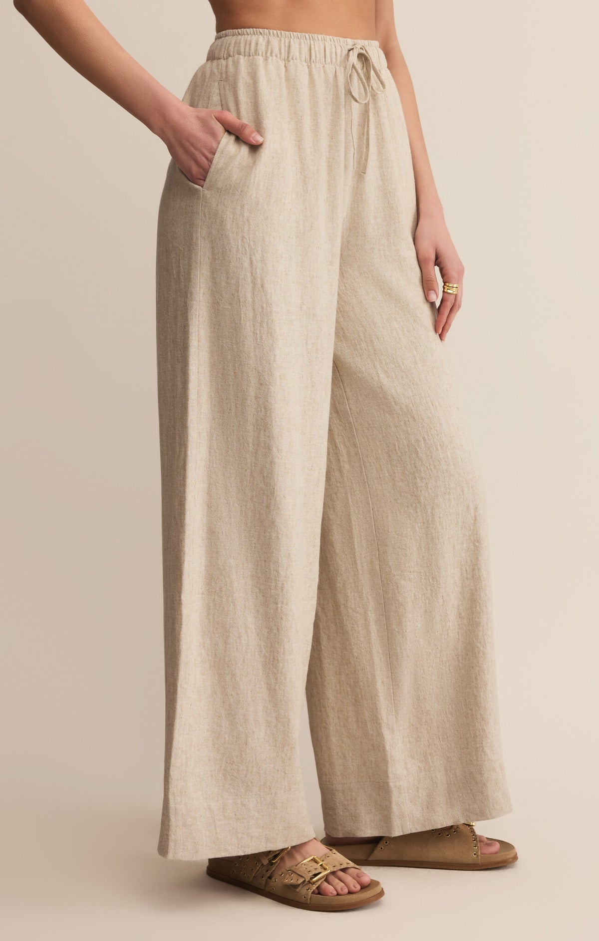 Z SUPPLY Henri Wide Leg Pant Flax