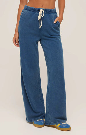 Z SUPPLY Hunter Knit Denim Pant in vintage indigo-front