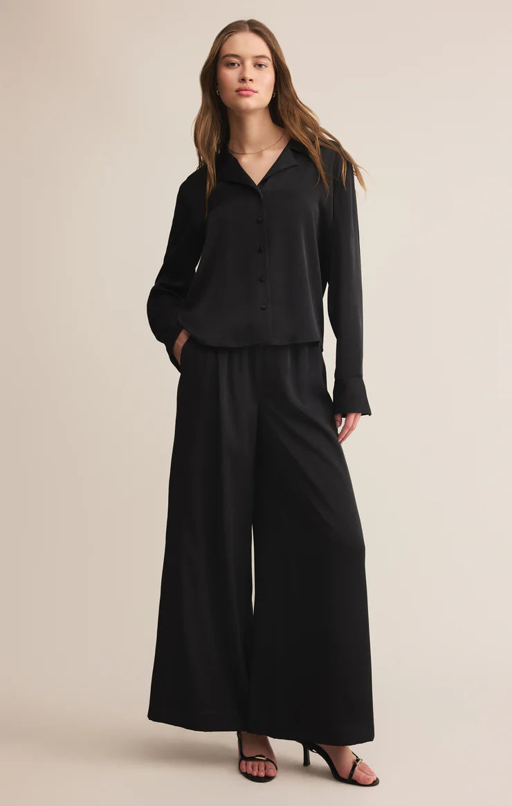 Z SUPPLY Isolde Wide Leg Satin Pant