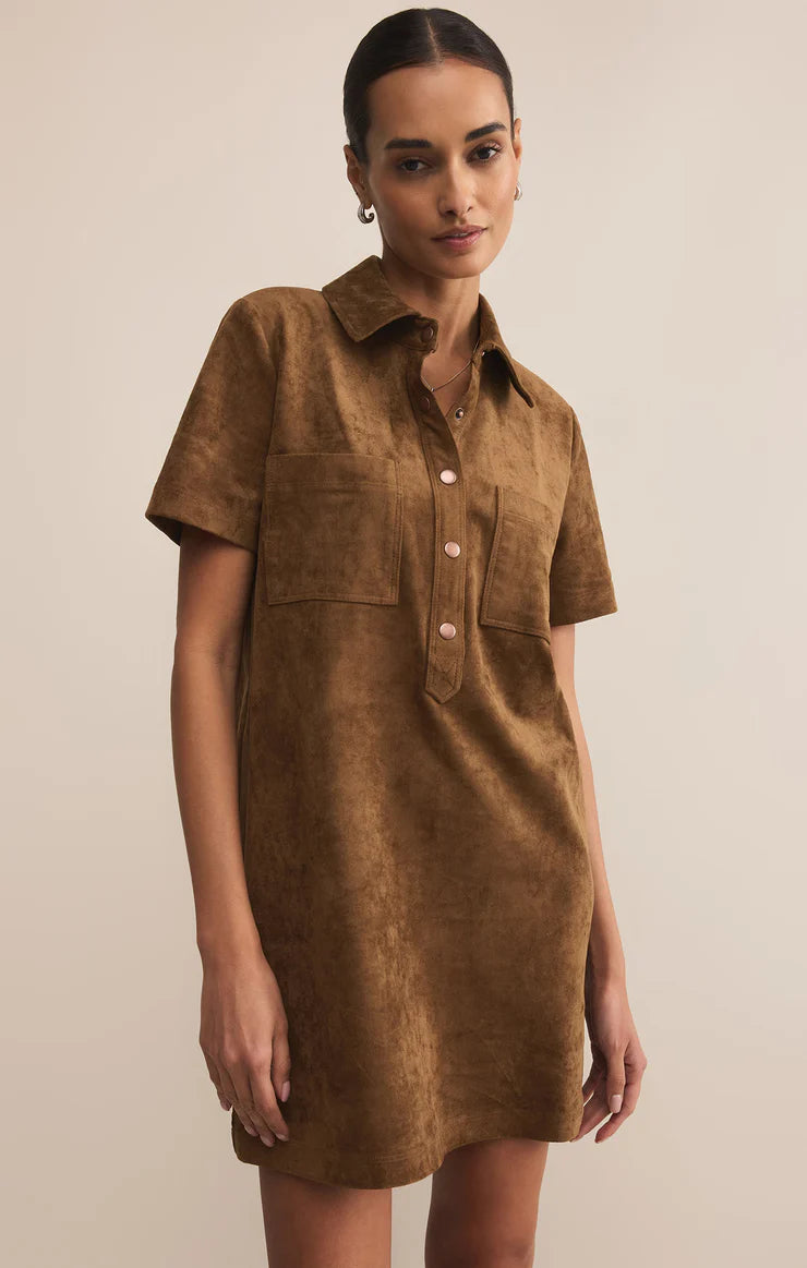 Z SUPPLY Kellie Suede Mini Dress