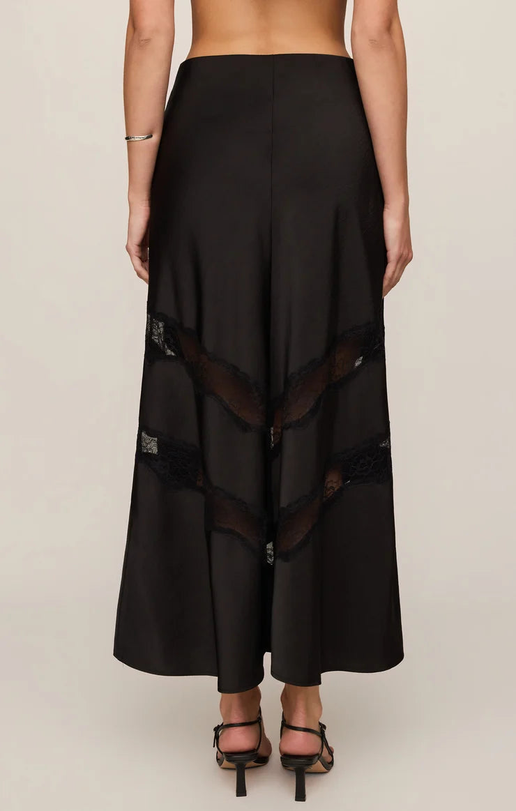 Z SUPPLY Kori Lace Midi Skirt  black 