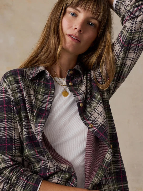 Faherty Legend Sweater Classic Shirt  SUGAR HILL PLAID 