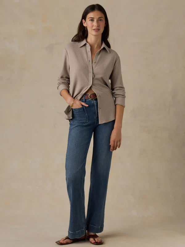 Faherty Legend Sweater Classic Shirt  timber twill 