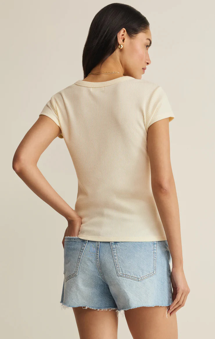 Z SUPPLY Leisurely Scoop Neck Tee cloud