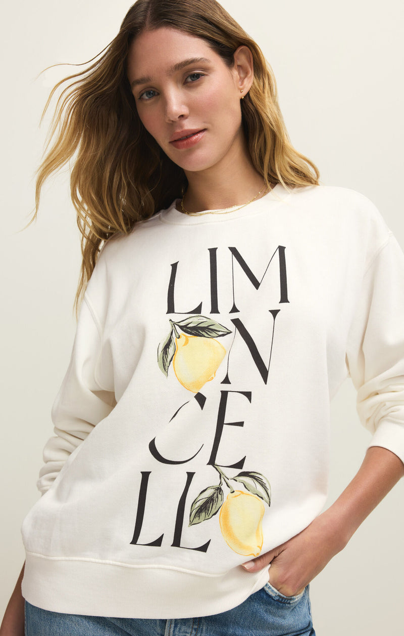 Z SUPPLY Limon Boyfriend Sweatshirt sea salt