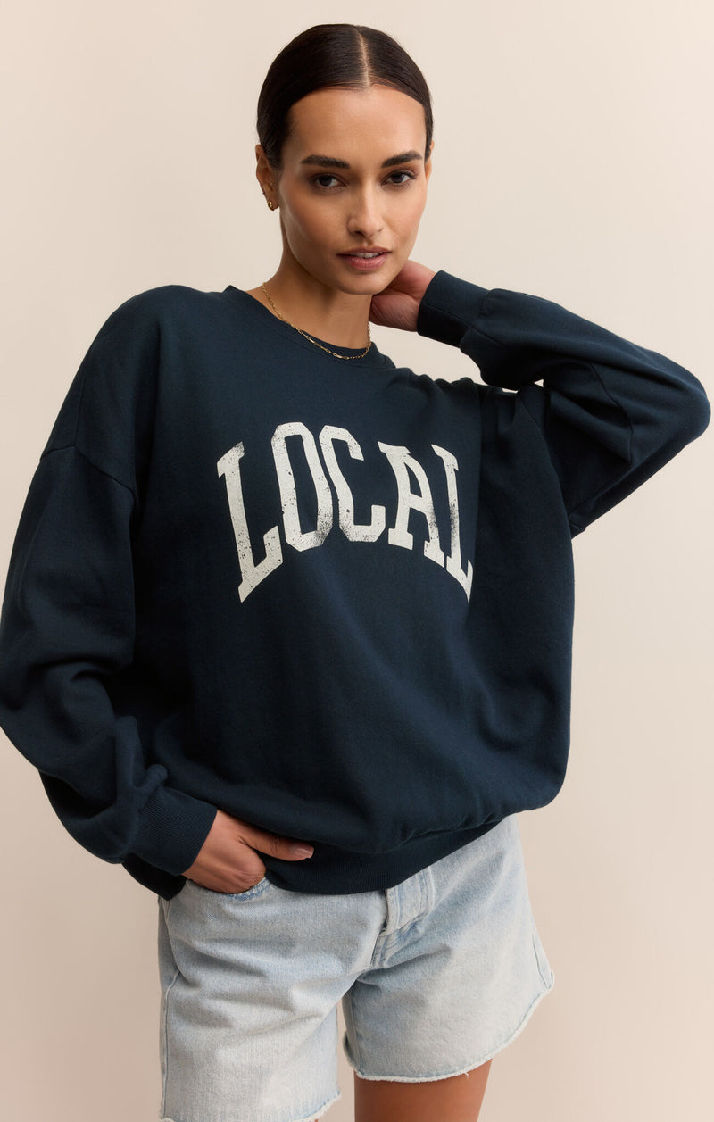 Z SUPPLY Local Sunday Sweatshirt IN ECLIPSE 