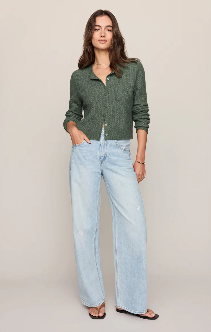 Z SUPPLY Medina Cable Cardigan monstera