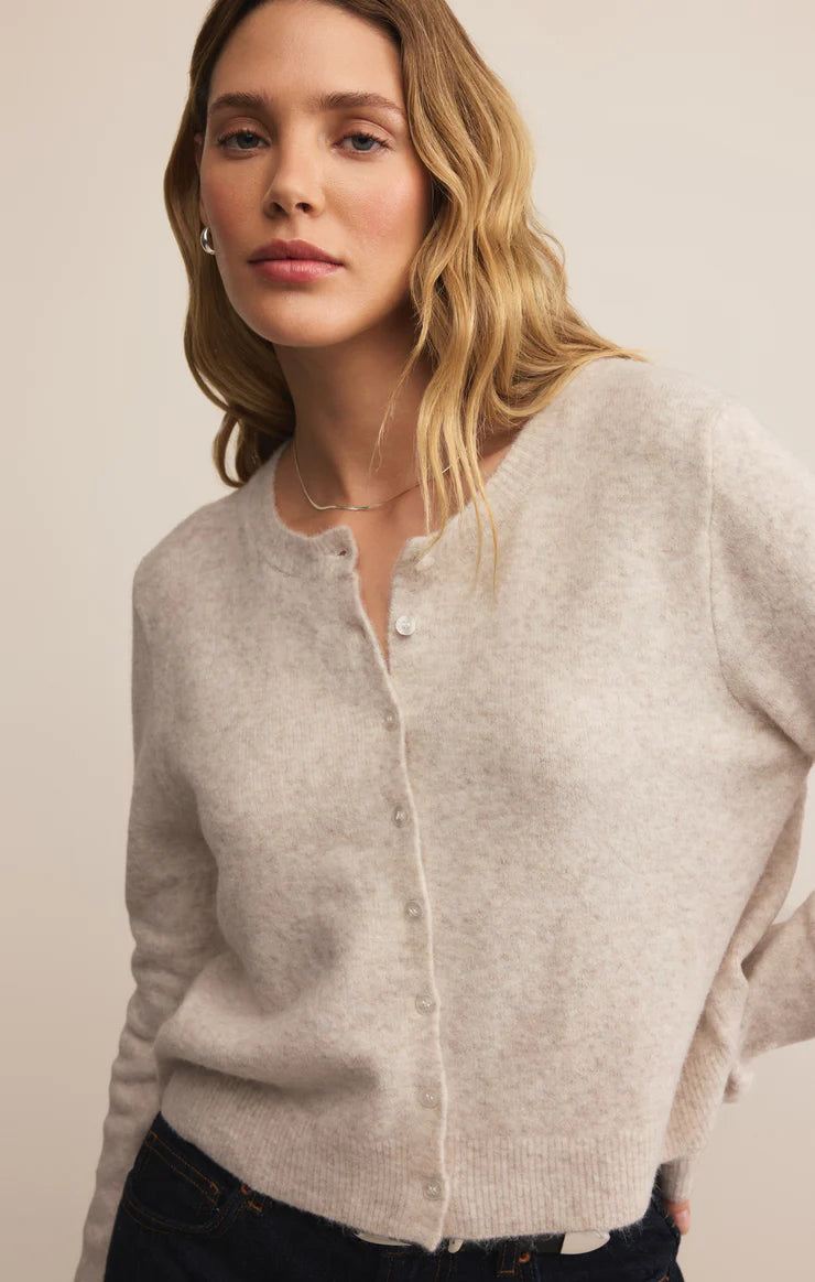 Z SUPPLY Medina Cardigan Light Oatmeal Heather