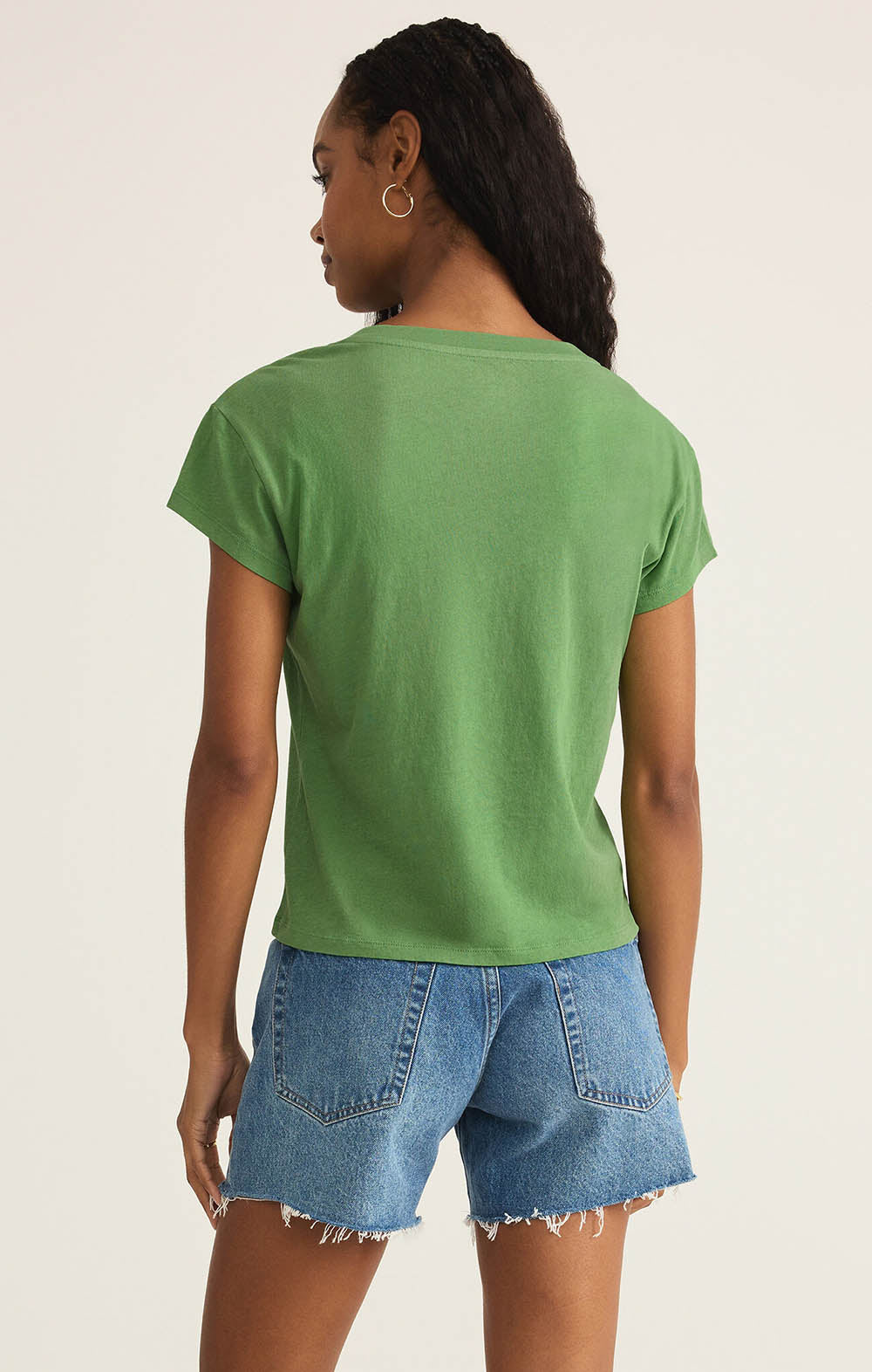 Z SUPPLY Modern Jersey V-Neck Tee Lawn