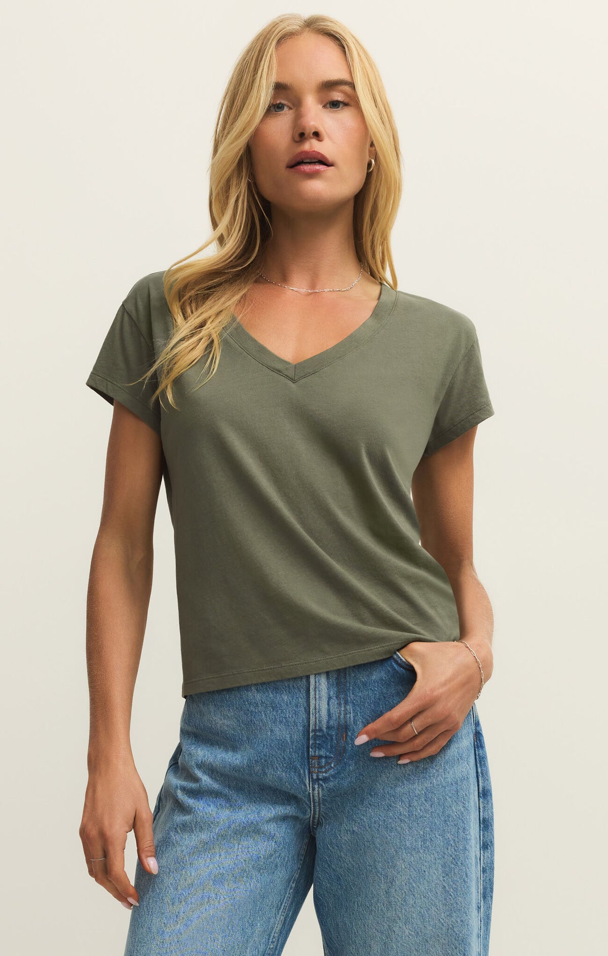 Z SUPPLY Modern V-Neck Tee tea leaf 