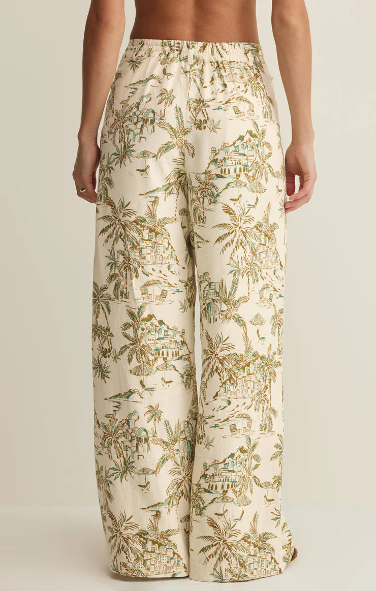 Z SUPPLY Overlook Tiki Linen Pant island coconut