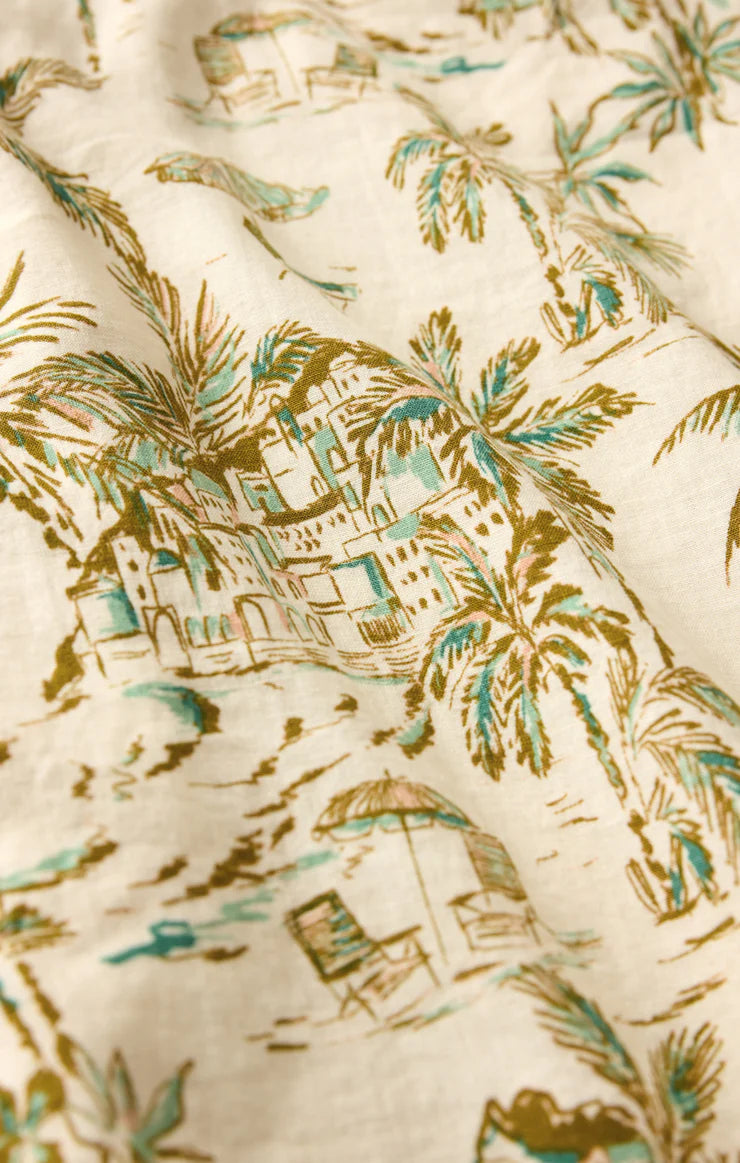 Z SUPPLY Overlook Tiki Linen Pant island coconut