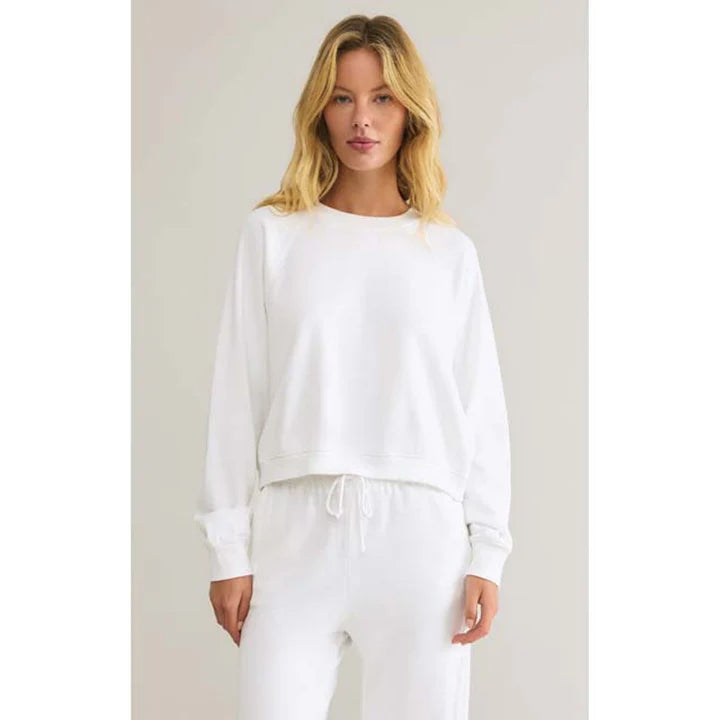 Z SUPPLY Reset Sweatshirt in white-front