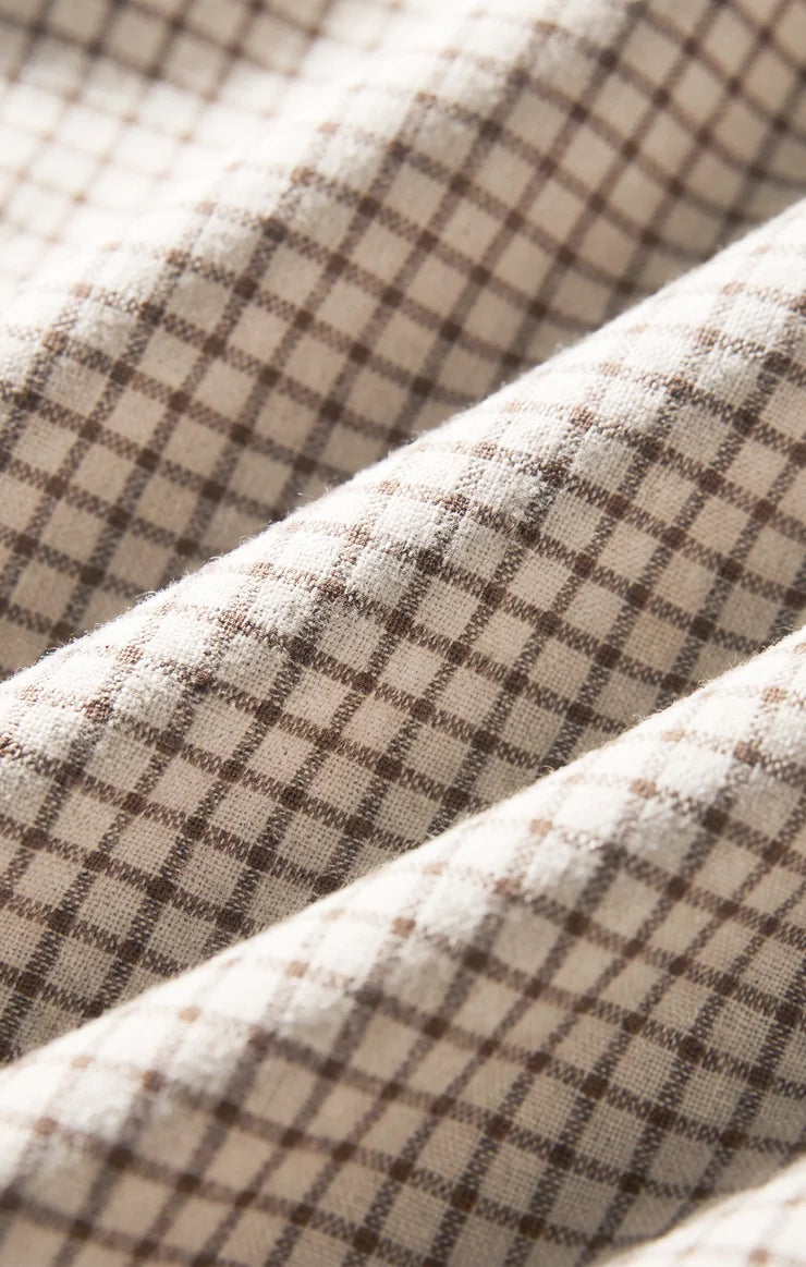 Z SUPPLY River Plaid Button Up  frosted pearl 