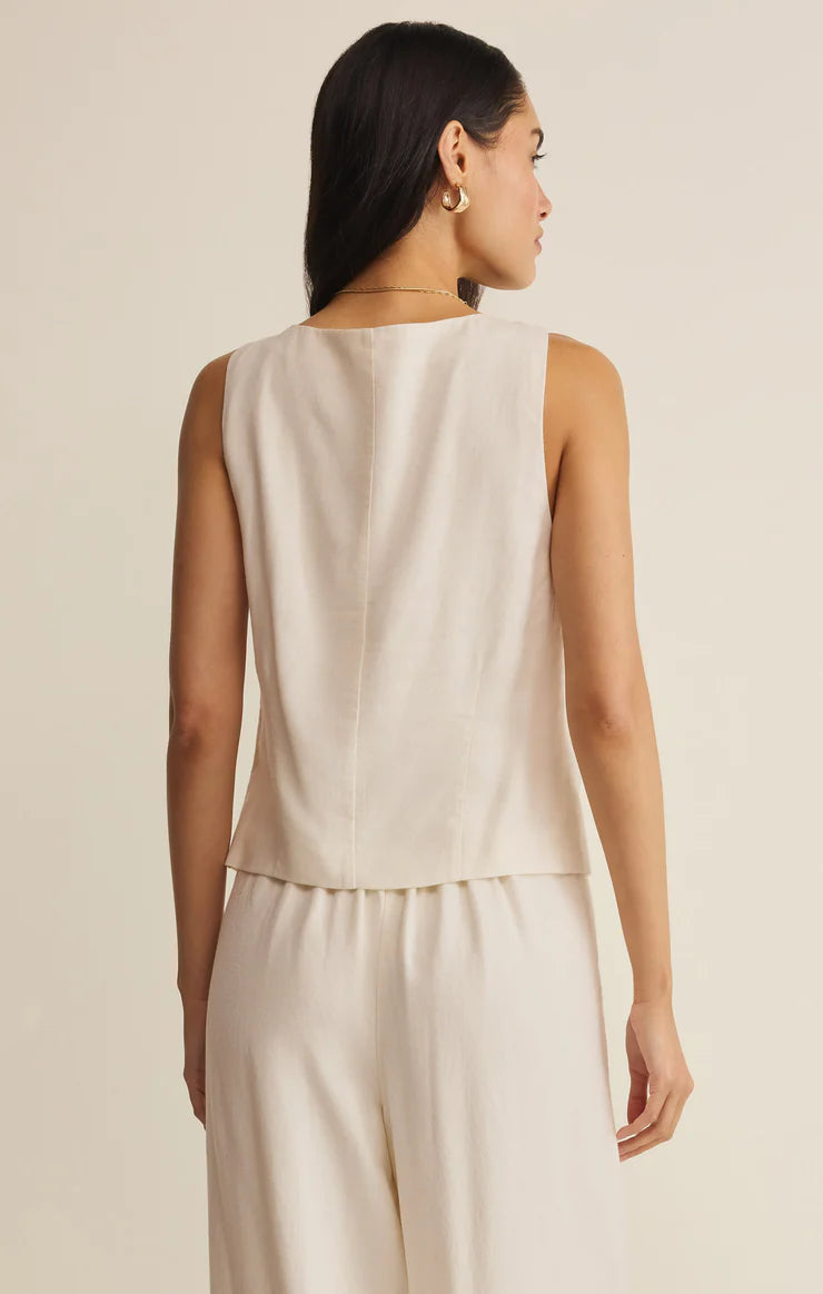 Z SUPPLY Roman Linen Vest cloud