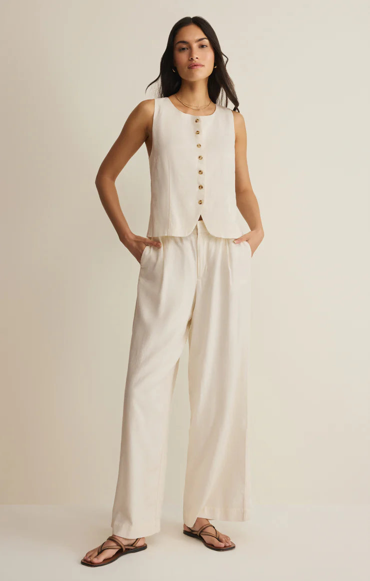 Z SUPPLY Roman Linen Vest cloud