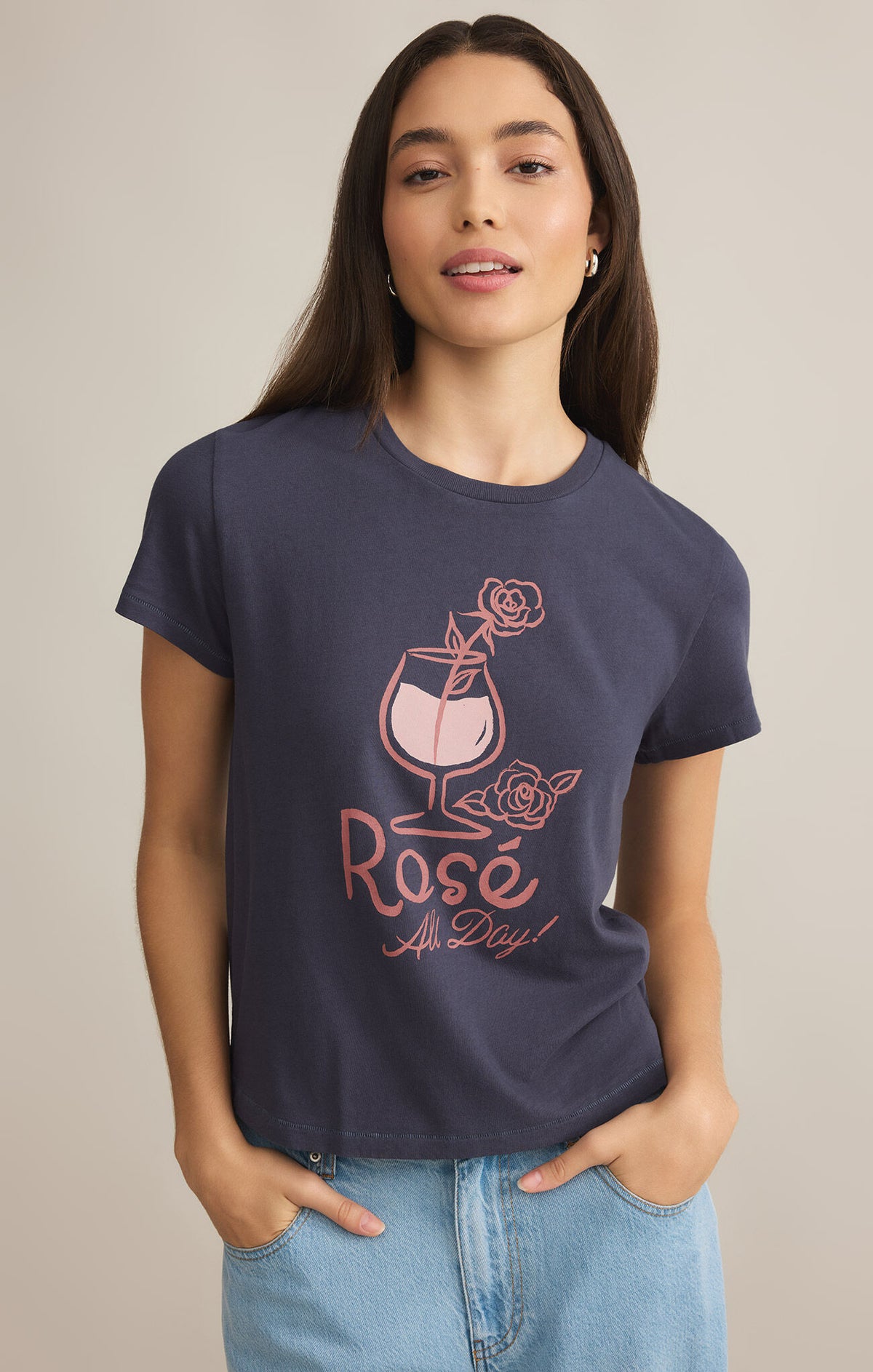 Z SUPPLY Rose Tourist Tee in supernova-front