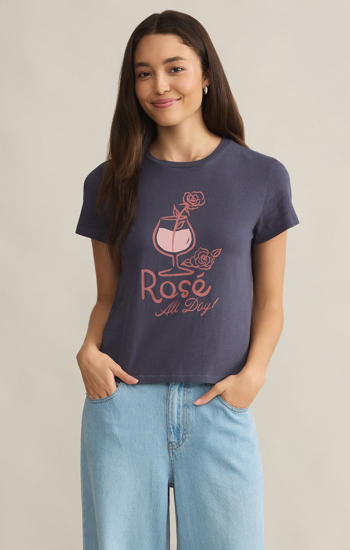 Z SUPPLY Rose Tourist Tee in supernova-front