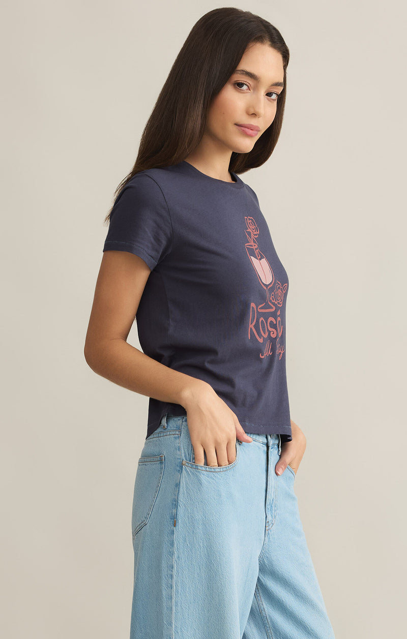 Z SUPPLY Rose Tourist Tee in supernova-side