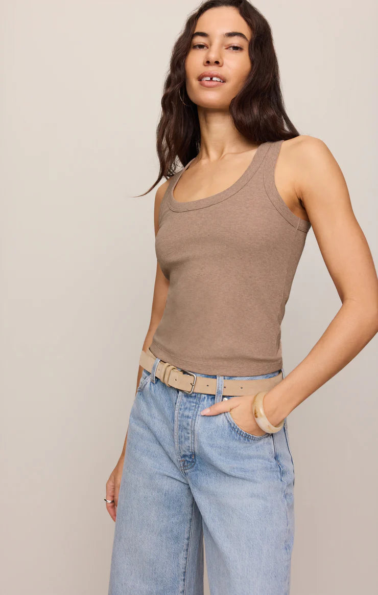 Z SUPPLY Rowe Scoop Tank heather ash 