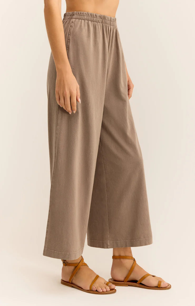 z supply scout cotton jersey pant in iced coffee-side view