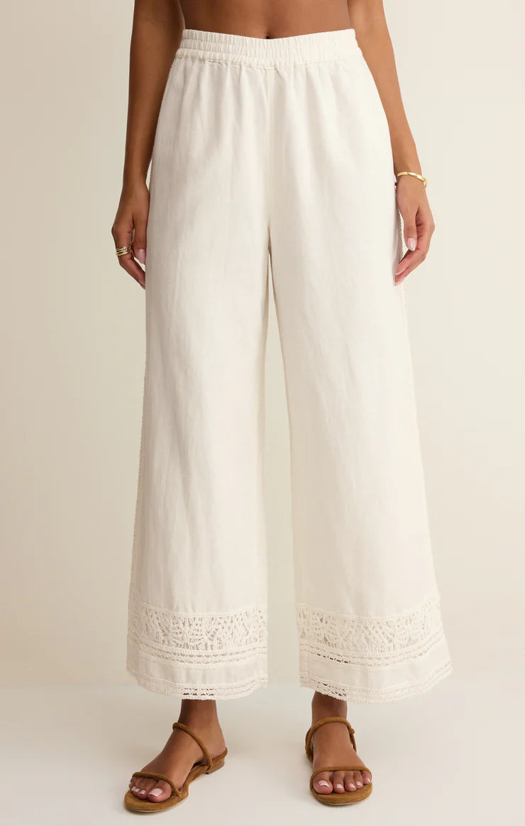 Z SUPPLY Scout Embroidered Pant white