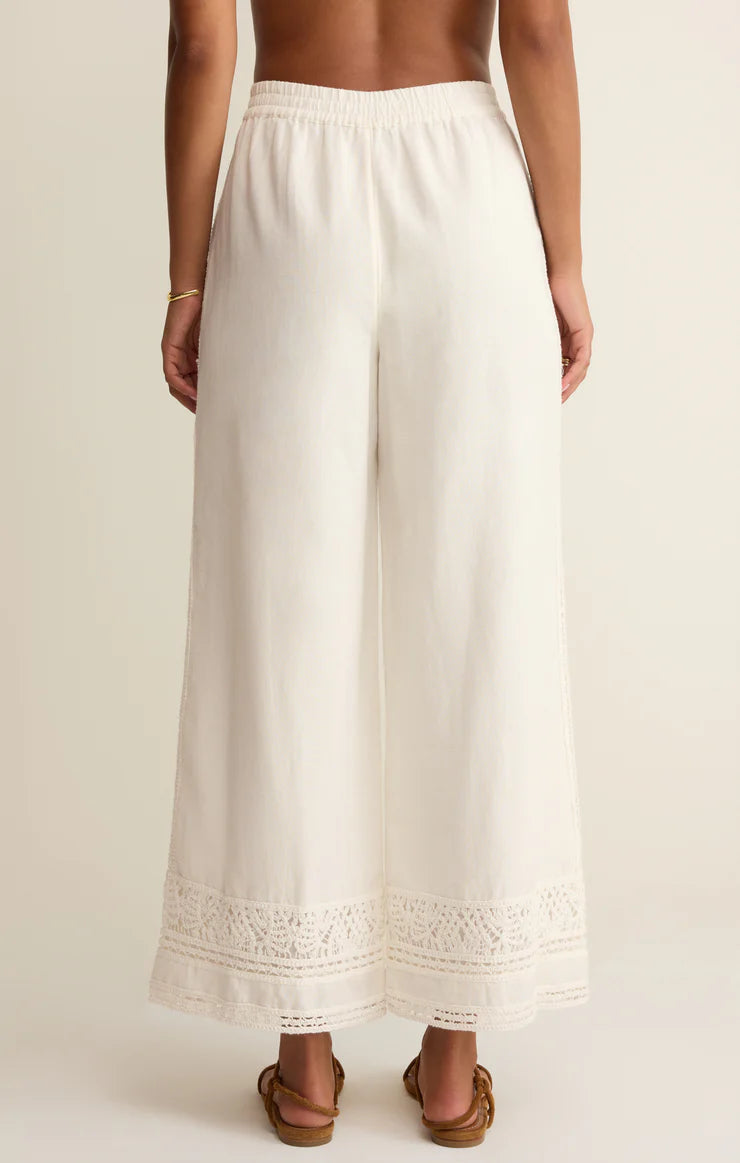 Z SUPPLY Scout Embroidered Pant white