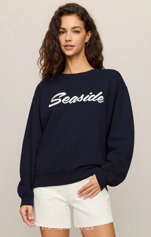 Z SUPPLY Seaside Boyfriend Fleece Sweatshirt eclipse 