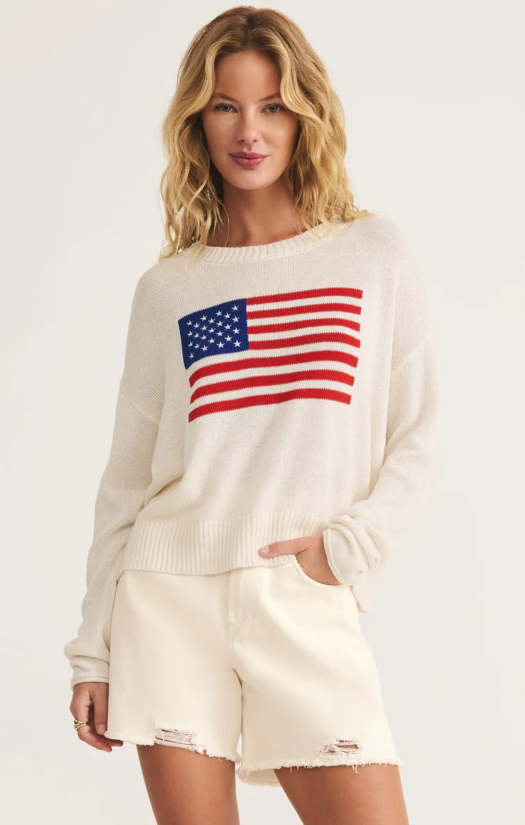 Z SUPPLY Sienna Flag Sweater in sea salt 
