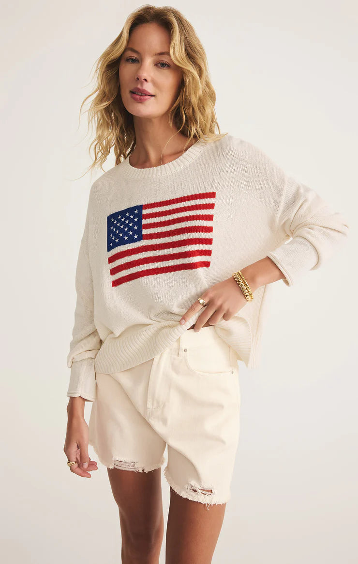 Z SUPPLY Sienna Flag Sweater in sea salt 