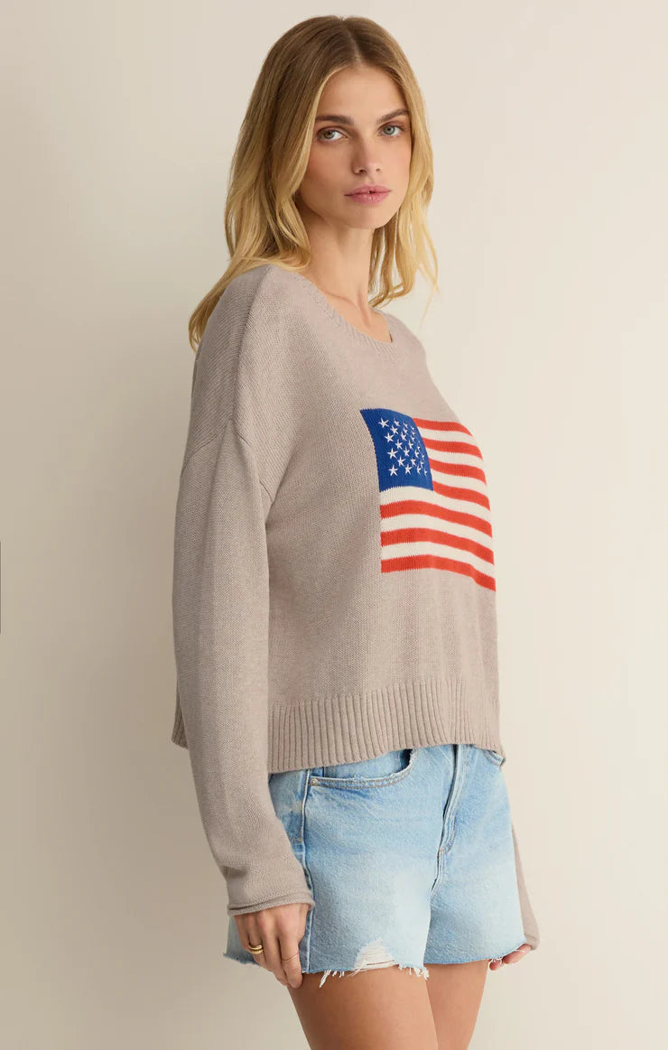 Z SUPPLY Sienna Patriot Sweater natural heather 