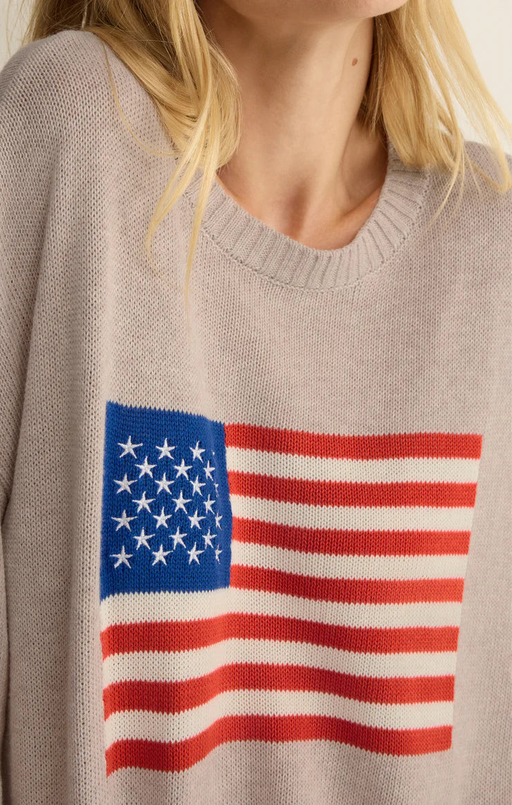 Z SUPPLY Sienna Patriot Sweater natural heather 