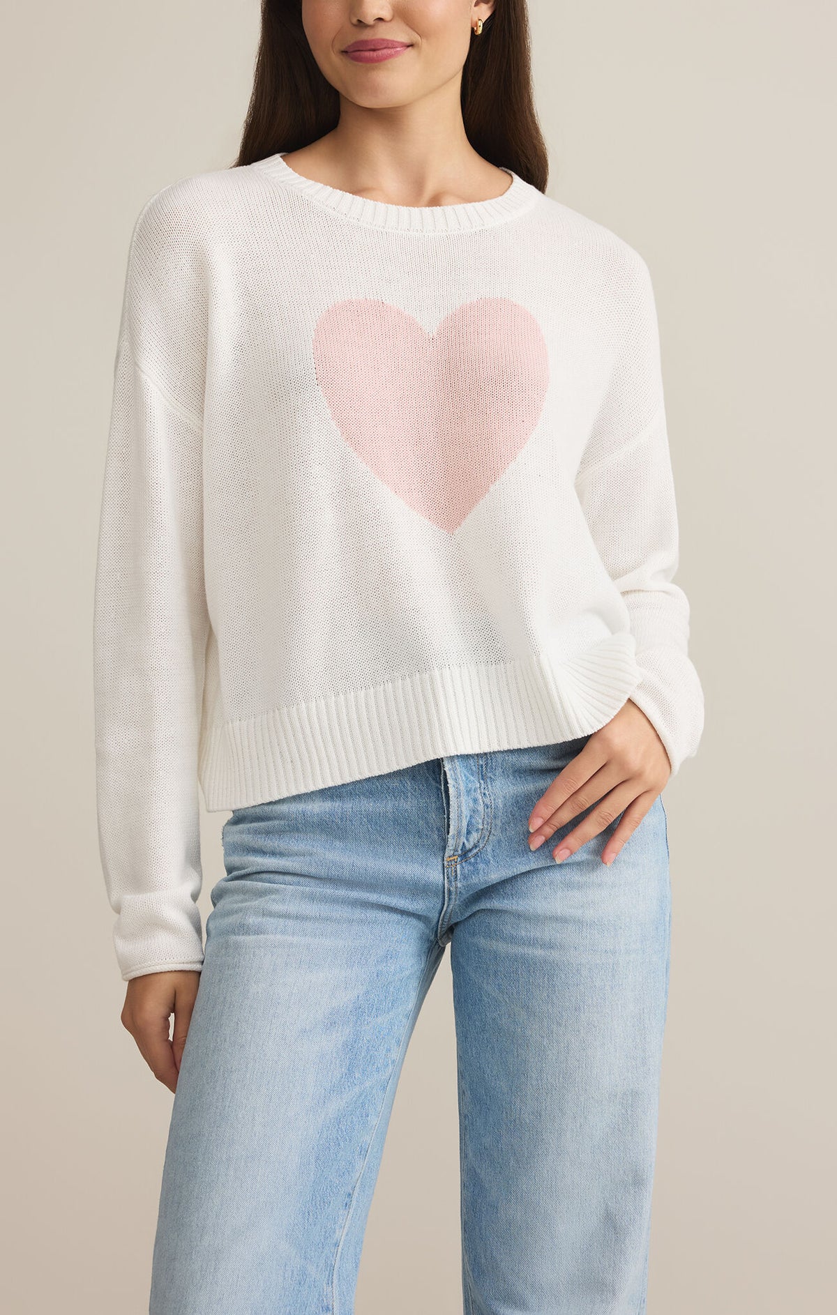 Z SUPPLY Sienna Heart Sweater-front