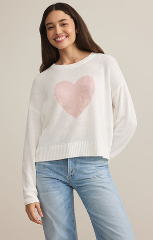 Z SUPPLY Sienna Heart Sweater-front