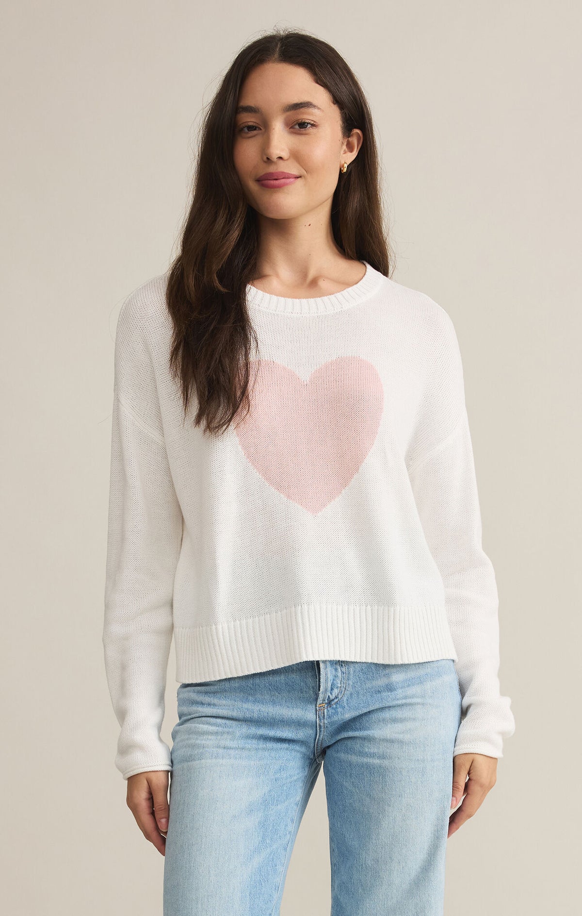 Z SUPPLY Sienna Heart Sweater-front