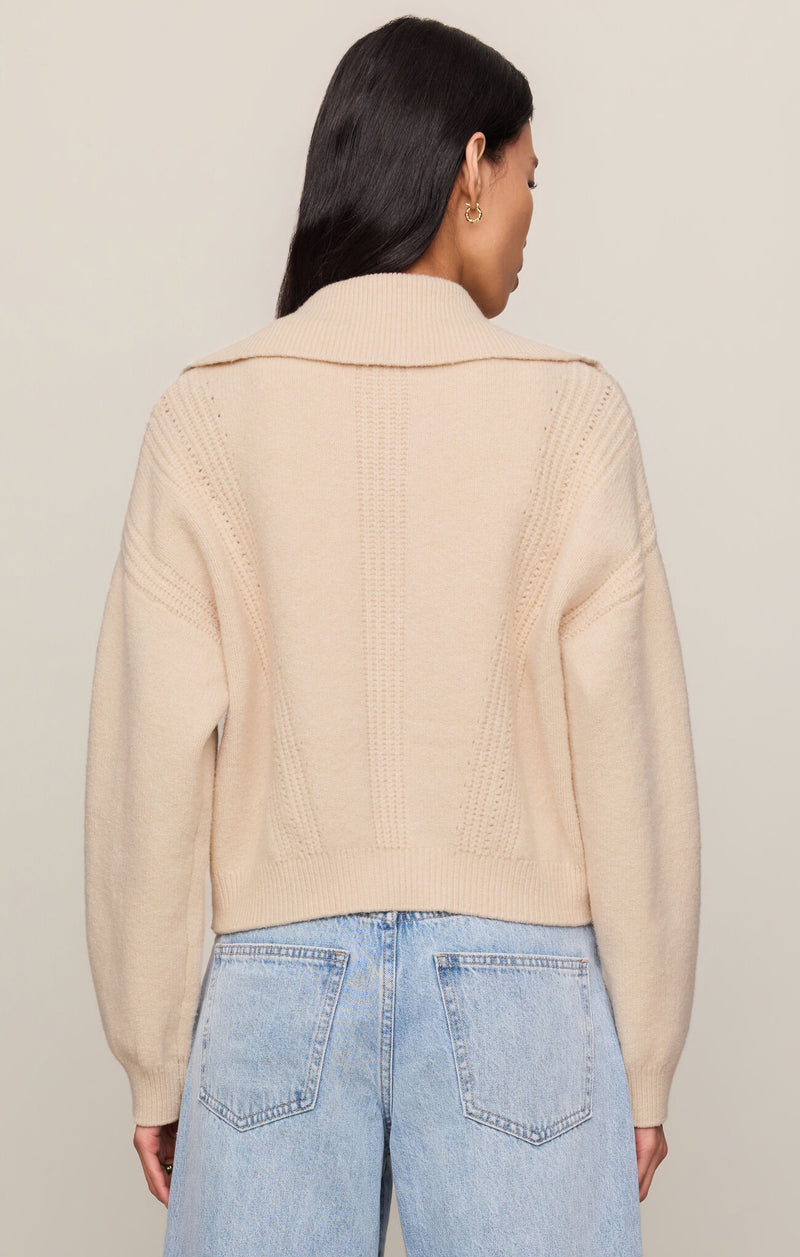 Z SUPPLY Silverlake Zip Cardigan chalk 
