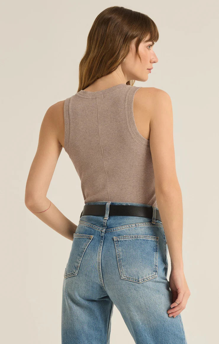 Z SUPPLY Sirena Rib Tank Heather Taupe