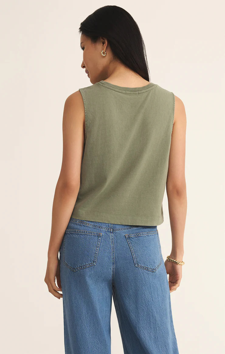 Z SUPPLY Sloane Jersey Muscle Tank avocado