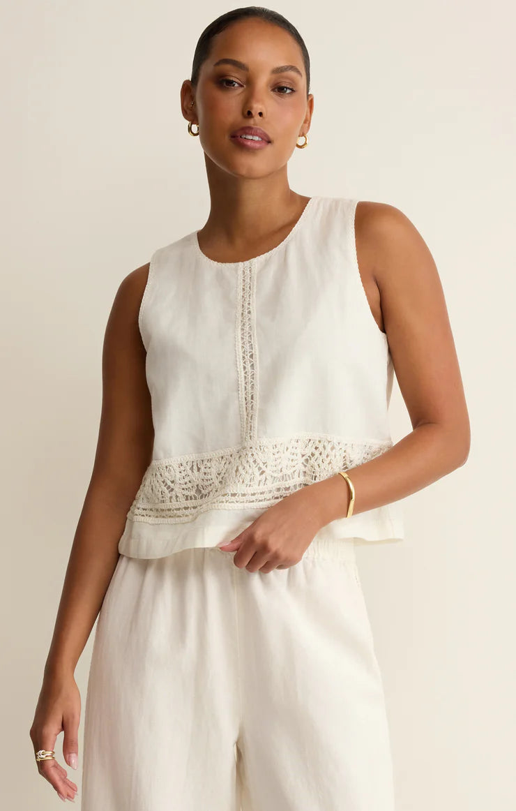 Z SUPPLY Sloane Embroidered Top white 