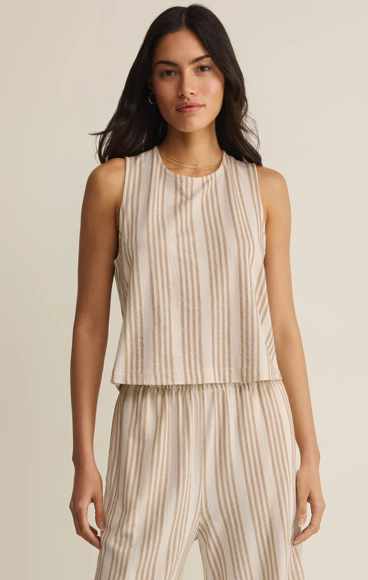 Z SUPPLY Sloane Knit Striped Tank  cloud 