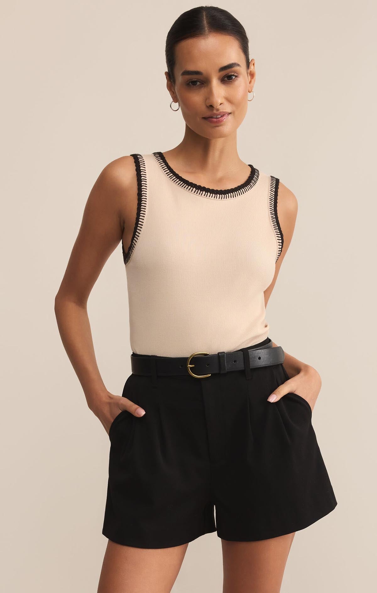 Z SUPPLY Social Whipstitch Tank Crystal