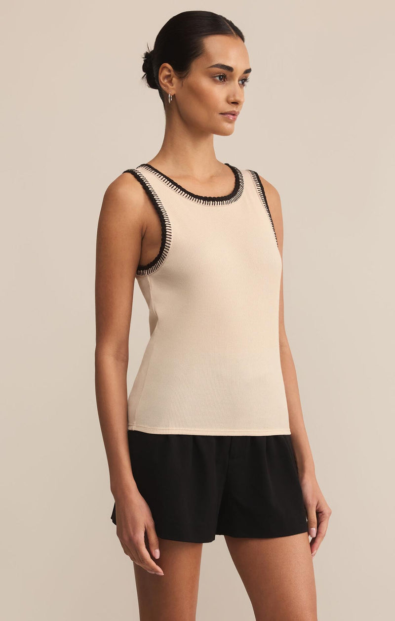 Z SUPPLY Social Whipstitch Tank Crystal