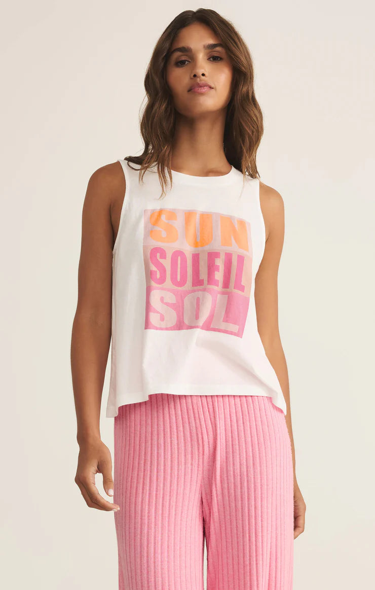 Z SUPPLY Sol Muscle Tank in passion fruit 