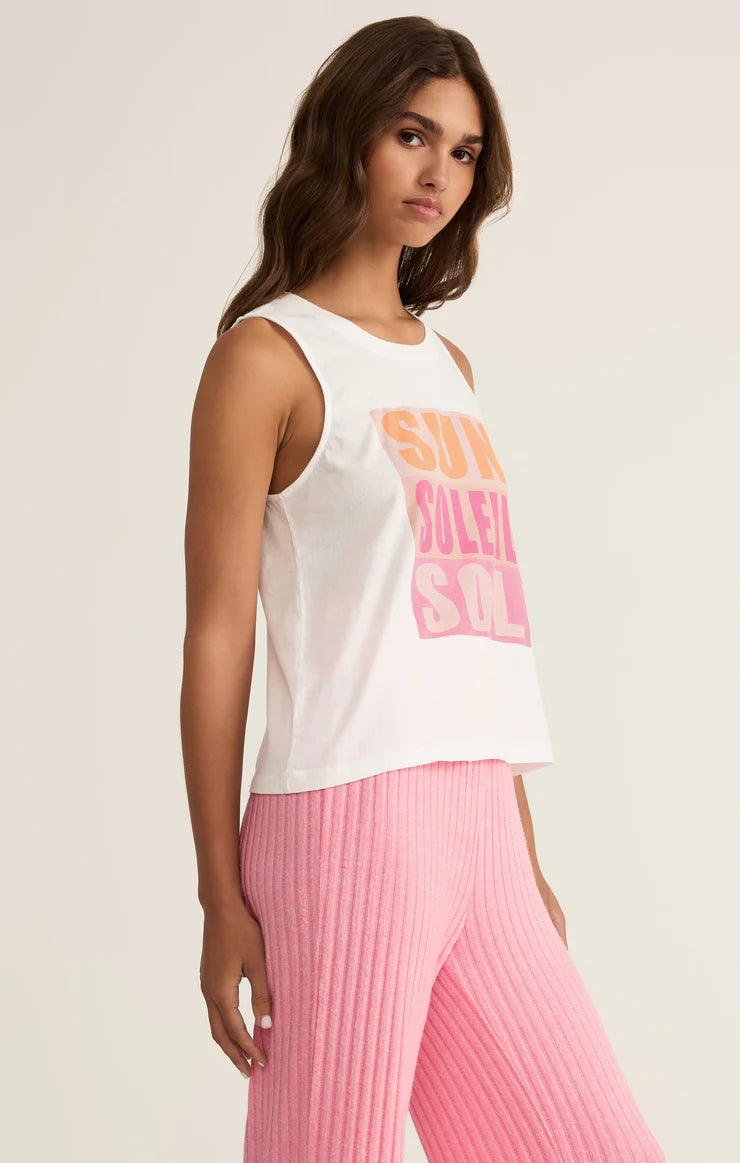 Z SUPPLY Sol Muscle Tank in passion fruit 