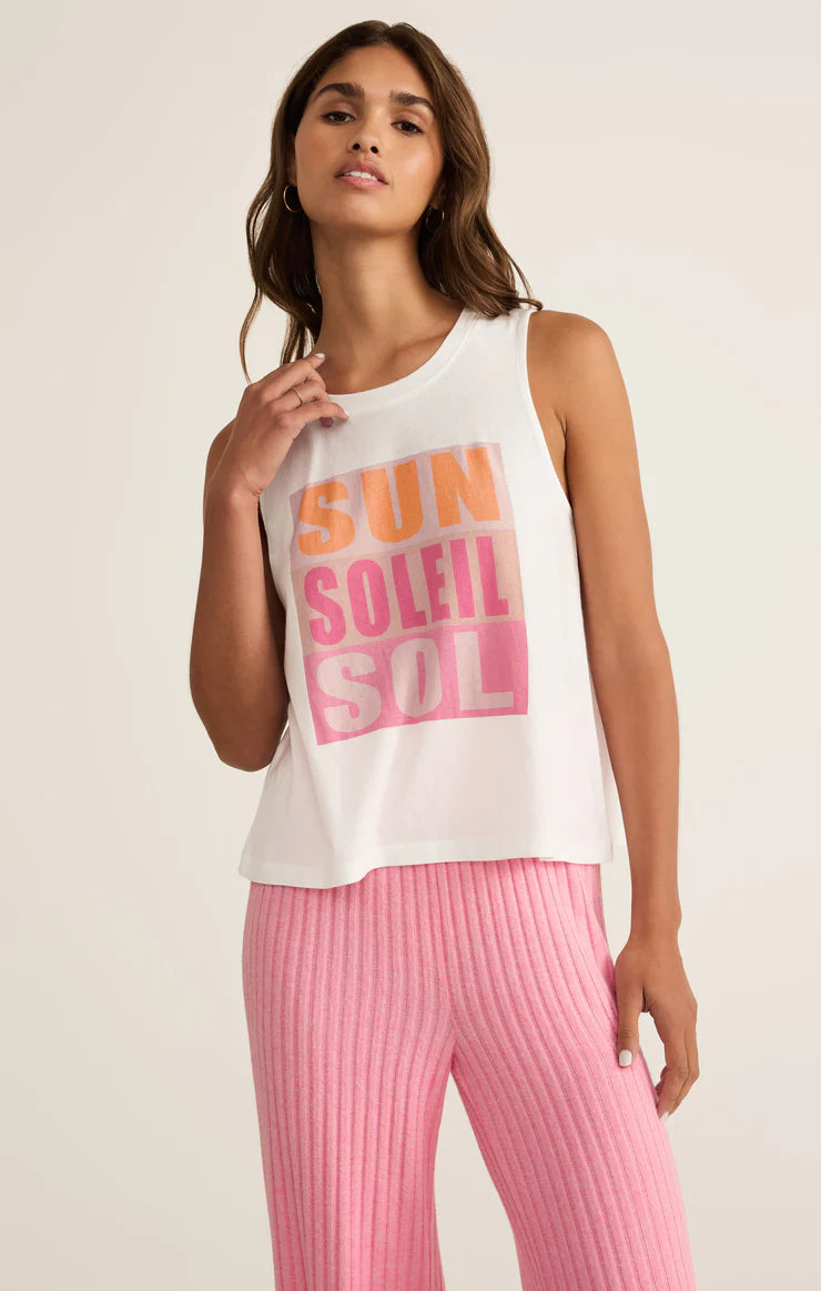Z SUPPLY Sol Muscle Tank in passion fruit 