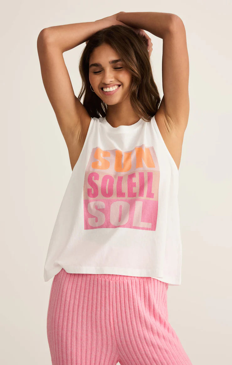 Z SUPPLY Sol Muscle Tank in passion fruit 