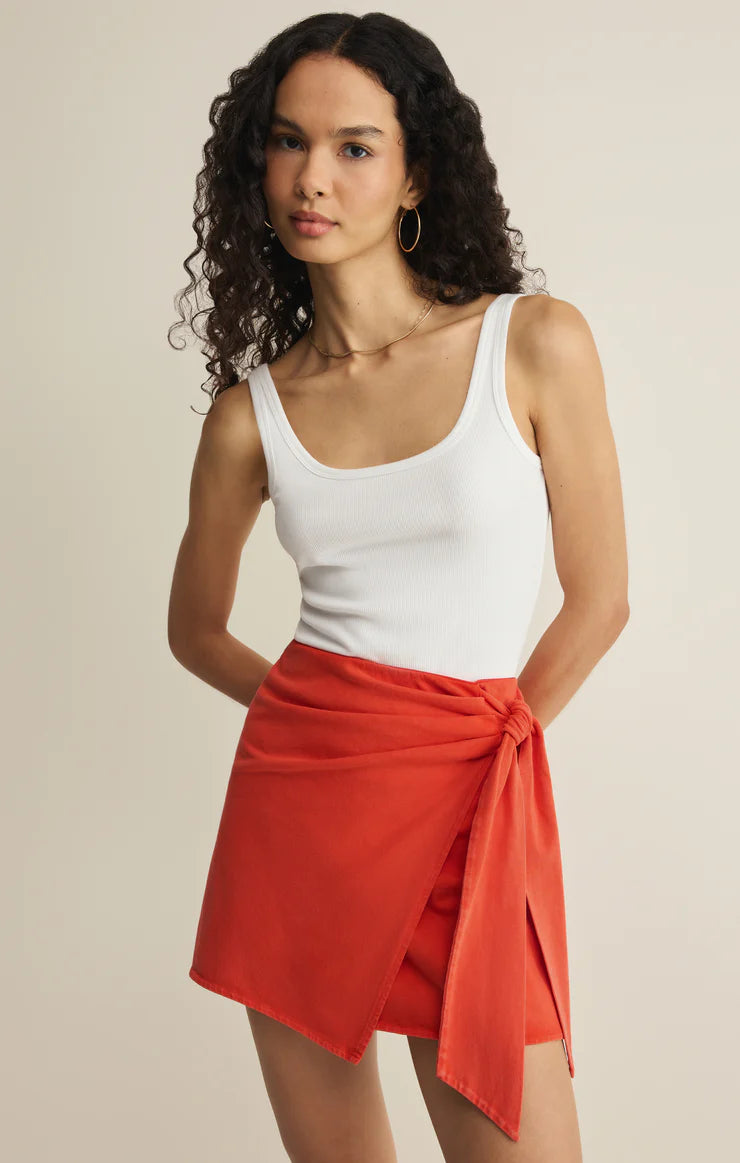 Z SUPPLY Sora Mini Skirt lychee
