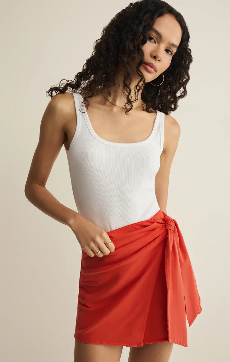 Z SUPPLY Sora Mini Skirt lychee